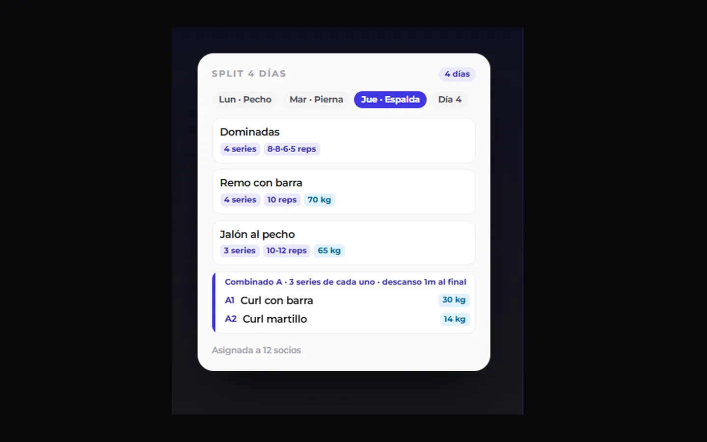 RF FIT — Rutinas