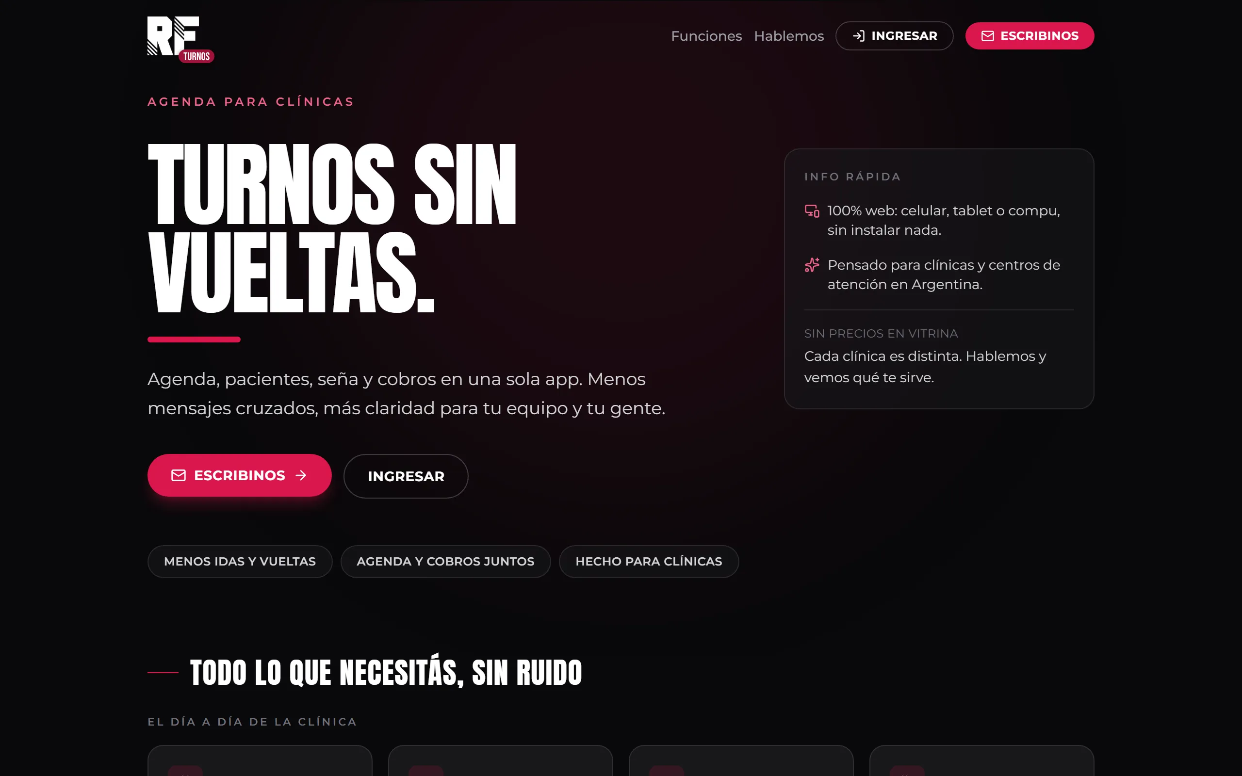 RF Turnos — Agenda para clínicas